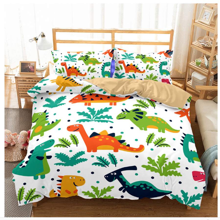 3D Cartoon Dinosaur Quilt Cover Set Bedding Set Pillowcases 103