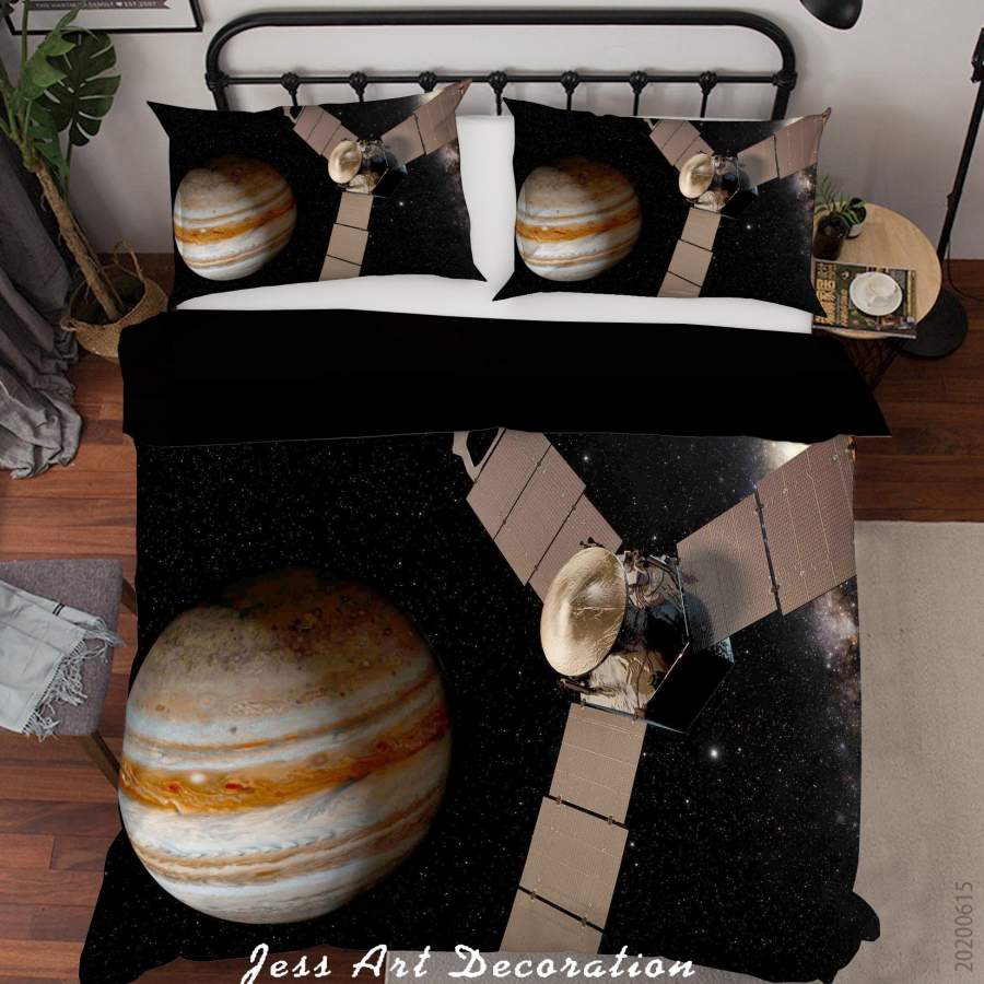 3D Satellite Planet Space Quilt Cover Set Bedding Set Duvet Cover Pillowcases SF05