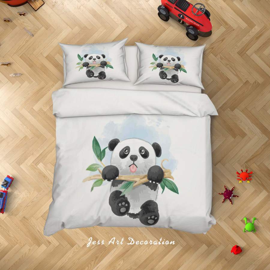 3D Cartoon Panda Quilt Cover Set Bedding Set Duvet Cover Pillowcases SF43