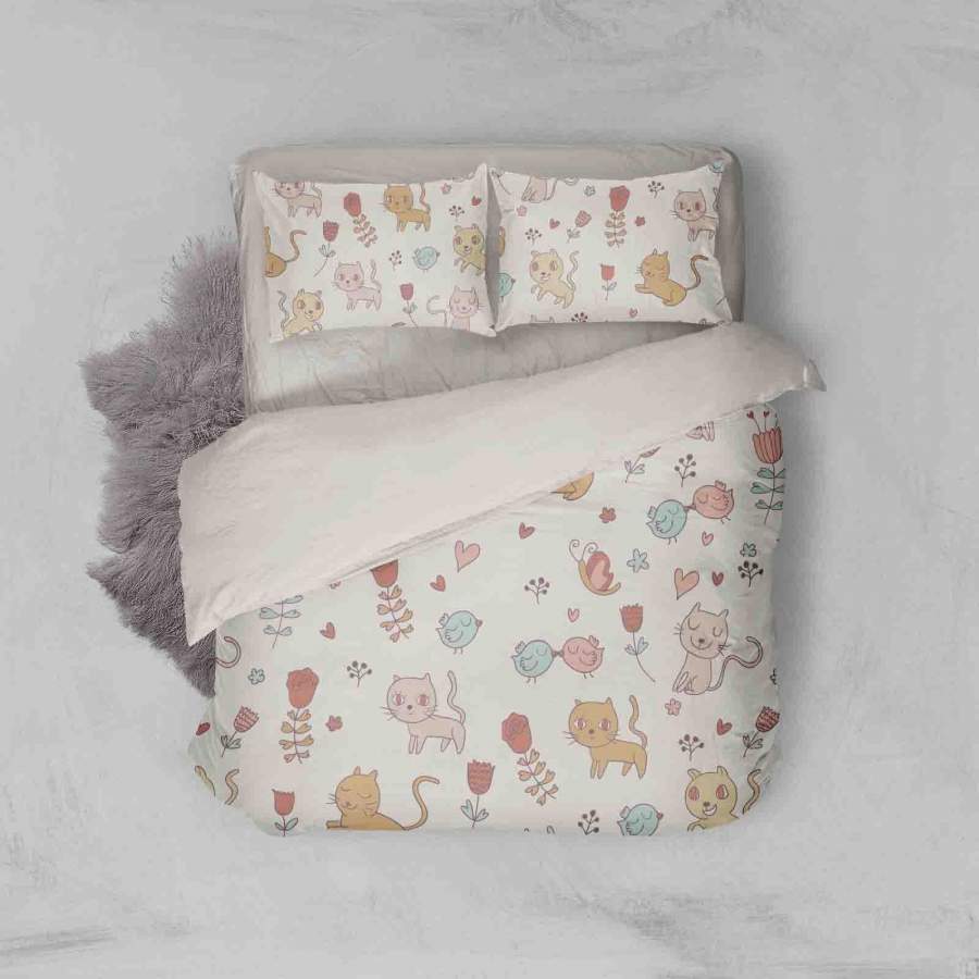 3D Cat Pattern Quilt Cover Set Bedding Set Pillowcases 91