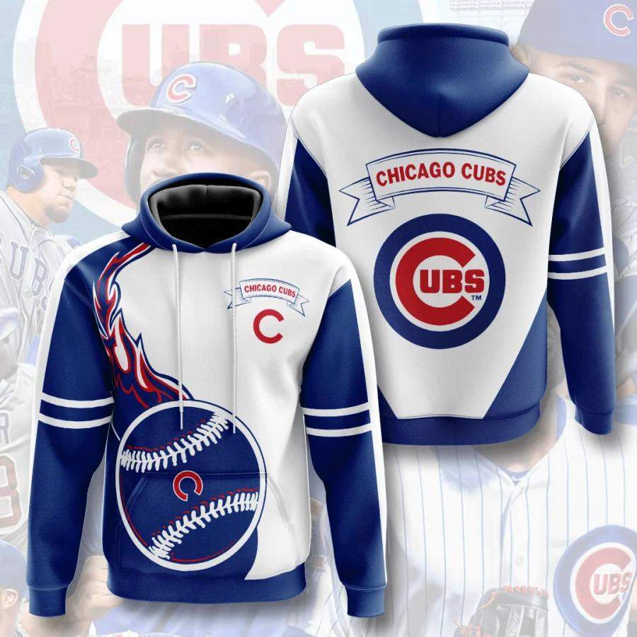 Women’s Chicago Cubs Hoodie 3D Fire Ball