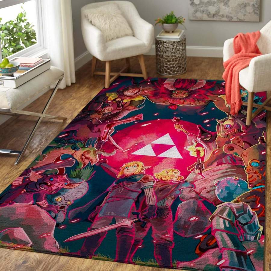 Video Game Fans The Legend of Zelda Area Rug – Majora’s Mask – Gaming Home Decor – HomeBeautyUS 7