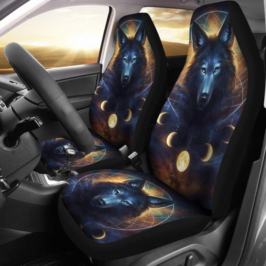 Wolf Moon Art Design Car Seat Covers Amazing Gift Ideas