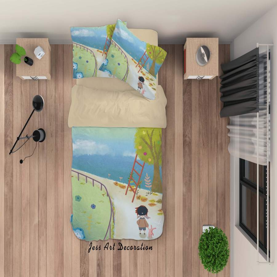 3D Cartoon Children Tree Ladder Quilt Cover Set Bedding Set Duvet Cover Pillowcases A390 LQH