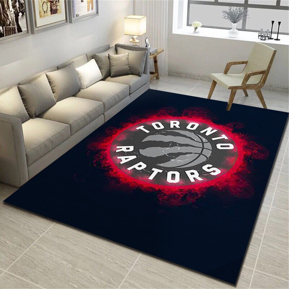 Toronto Raptors Area Rugs, Basketball Team Living Room Carpet, Fan Cave Floor Mat