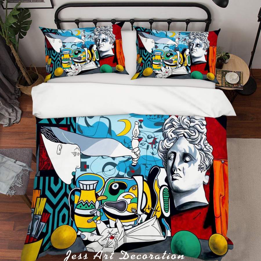 3D Speedy Graphito Colorized Sculpture Colourful Quilt Cover Set Bedding Set Duvet Cover Pillowcases  ZY D121