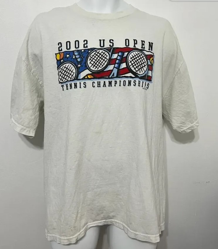 Vintage 2002 US Open Tennis Championships Tee Shirt Outfit, Shirt Outfit Idea