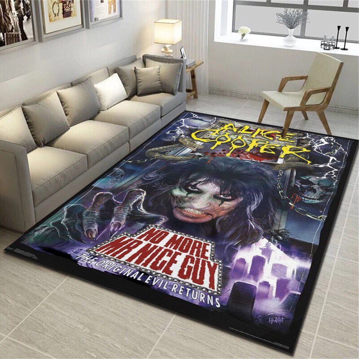 Alice Cooper No More Mr Nice Guy Rugs, Living Room Carpet