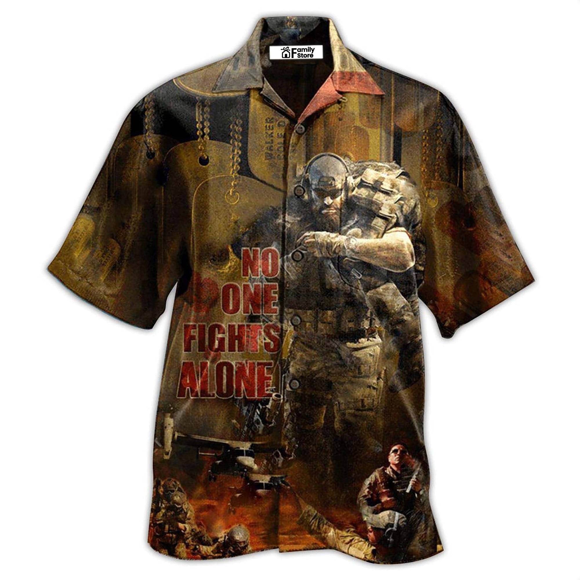 Veteran No One Fights Alone Classic Style – Hawaiian Shirt