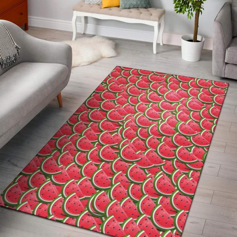 Watermelon Emoji Area Rug Carpet