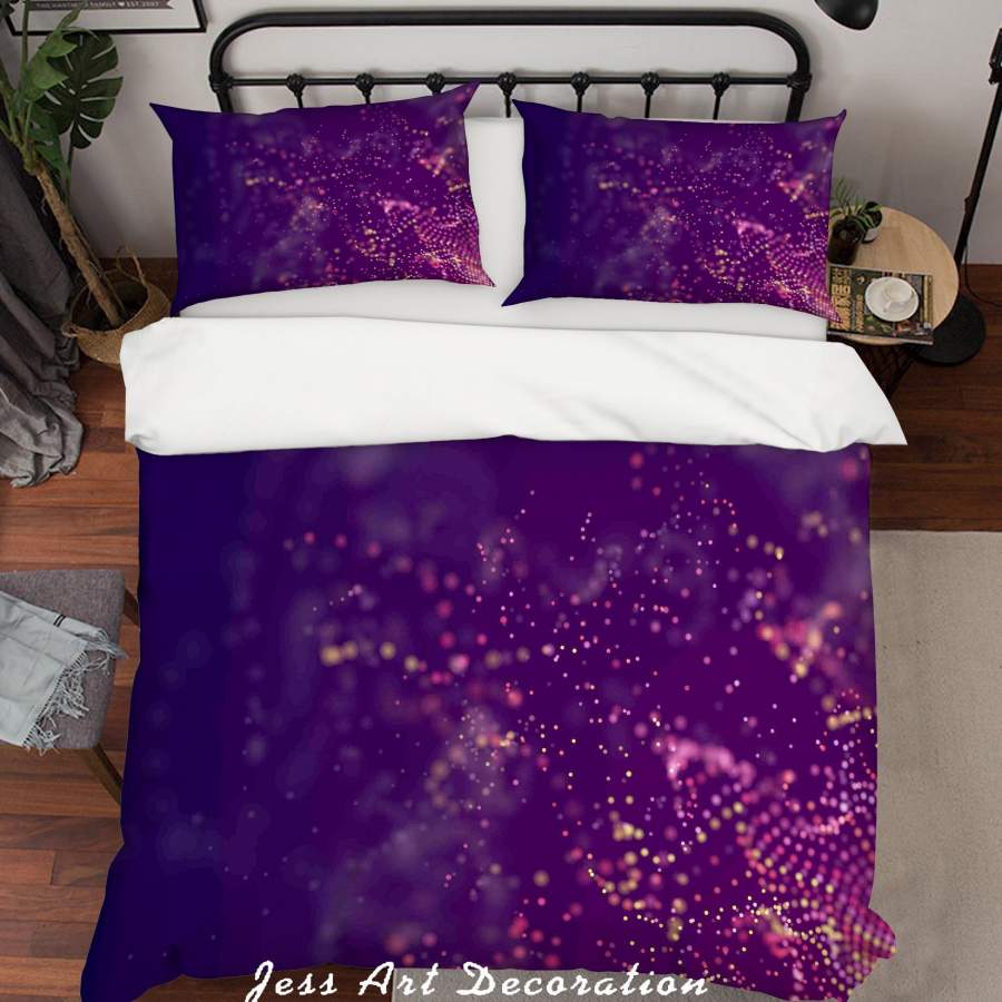 3D Purple Abstract Starlight Quilt Cover Set Bedding Set Pillowcases 08