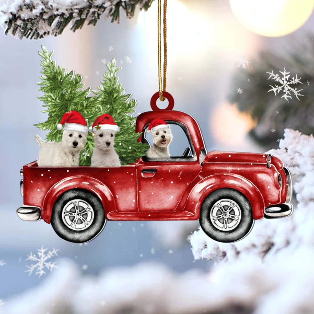 Westie Red Car Ornament – Gift For Dog Lover