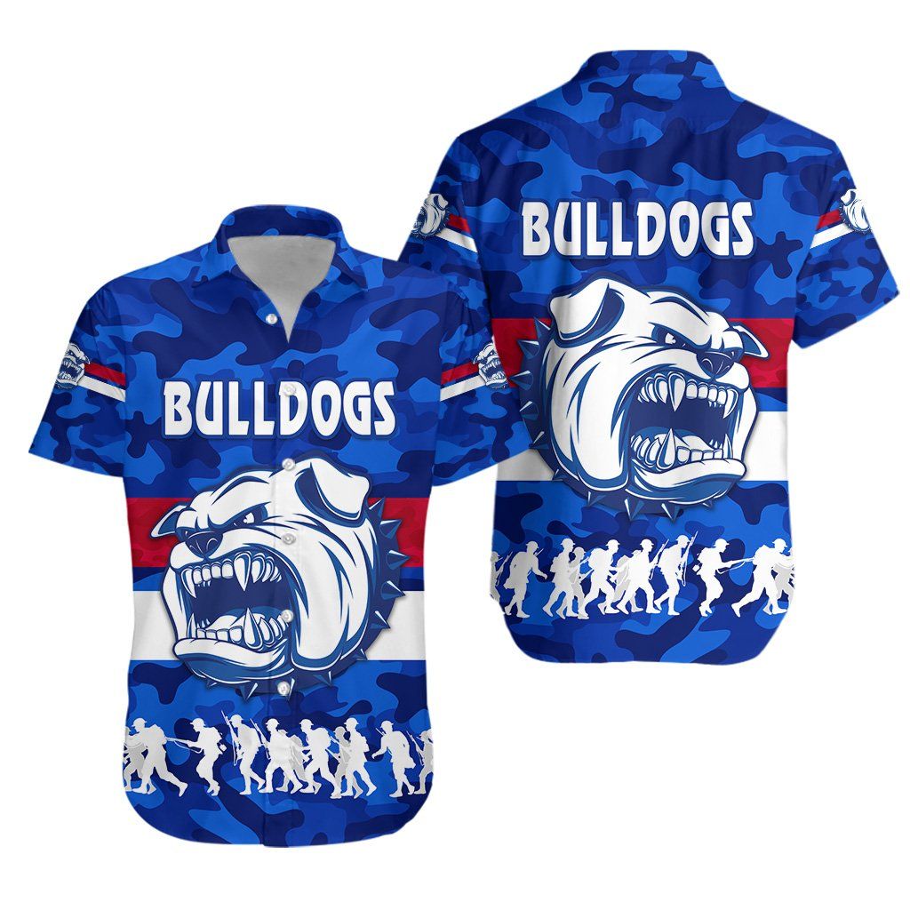 Western Bulldogs Hawaiian Shirt Anzac Vibes K8