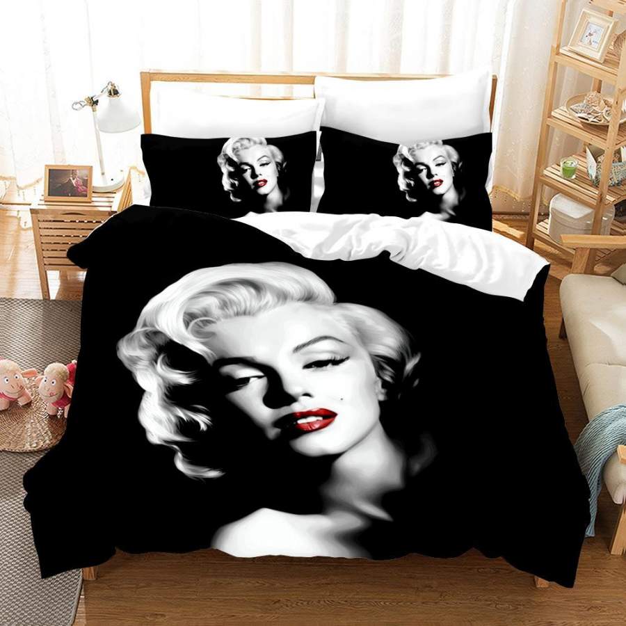 3D Marilyn Monroe Quilt Cover Set Bedding Set Pillowcases 34