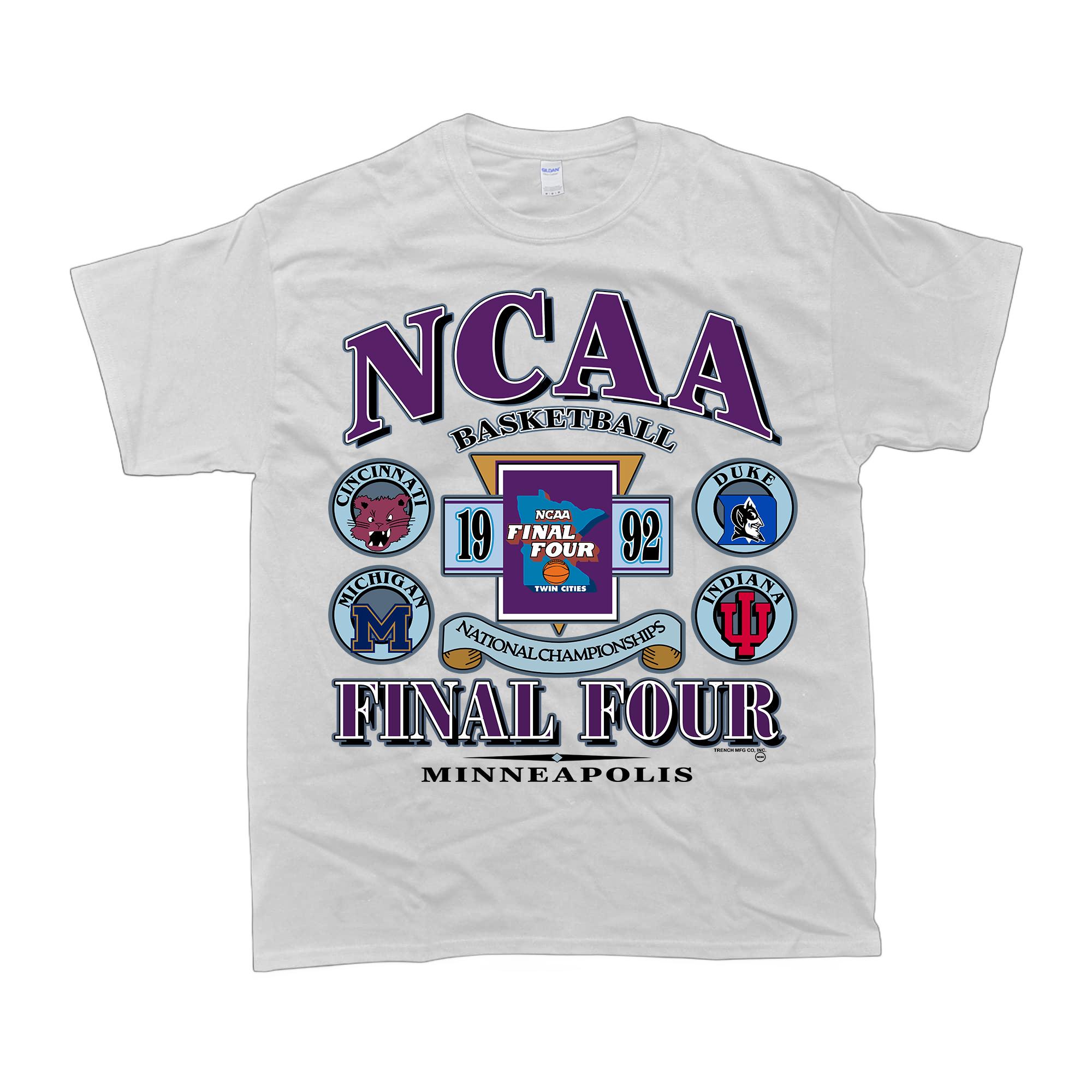 Vintage 1992 NCAA Final Four T-Shirt, Cincinnati Michigan Duke Indiana T-shirt, Shirt Outfit Idea