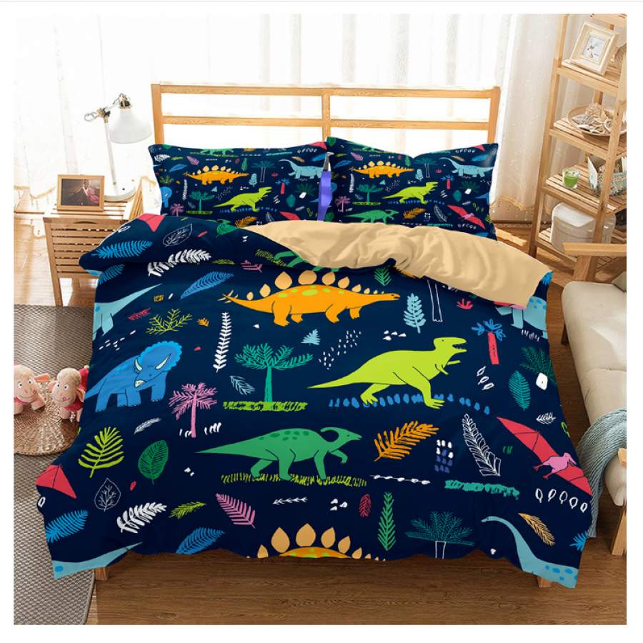 3D Cartoon Dinosaur Quilt Cover Set Bedding Set Pillowcases 104