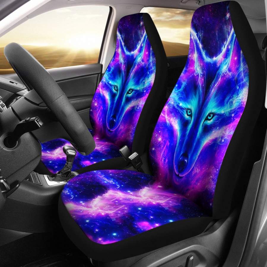 Wolf Galaxy Car Seat Covers