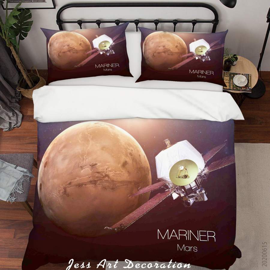 3D Planet Satellite Quilt Cover Set Bedding Set Duvet Cover Pillowcases SF91