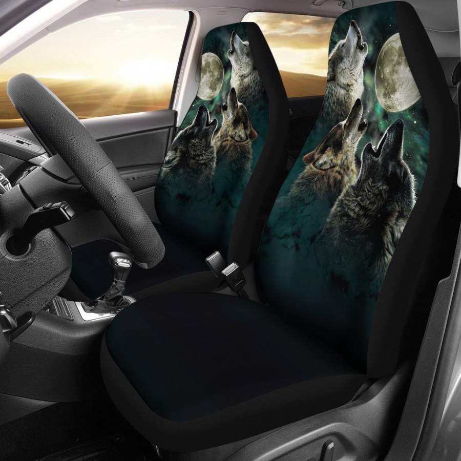 Wolf Car Seat Covers   WOLF CAR SEAT COVER BROTHERS / Universal Fit K200118