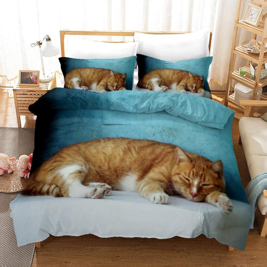 3D Cute Cat Quilt Cover Set Bedding Set Pillowcases 109