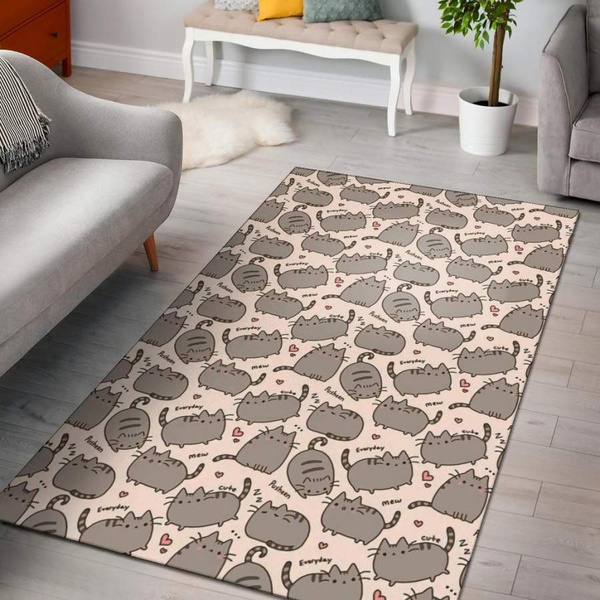 2020 Cute Pusheen Cat Pattern Area Rug Carpet