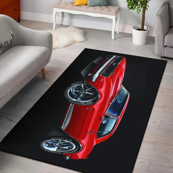 1967 Chevrolet SS Car Art Camaro Area Rug Carpets