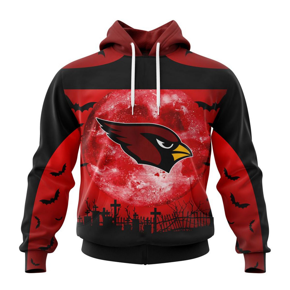 Arizona Cardinals Hoodies Halloween Custom Name & Number