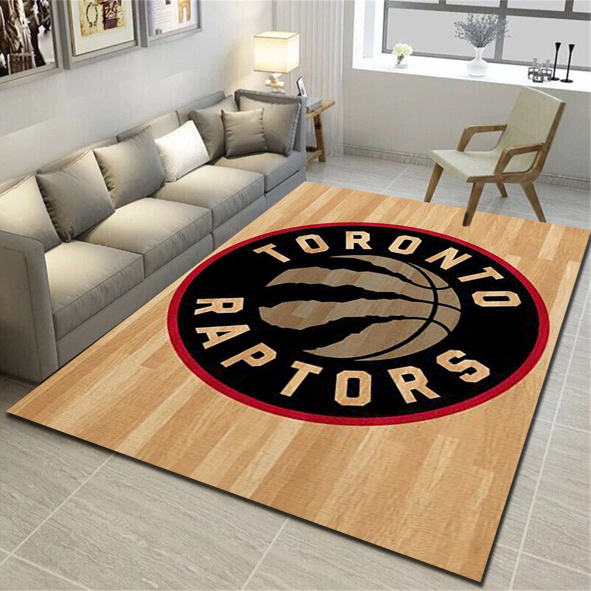 Toronto Raptors Area Rugs, Basketball Team Living Room Bedroom Carpet, Sports Floor Decor