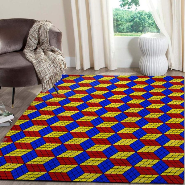 3D Design Area Rug, Rubik Home Decor – HomeBeautyUS