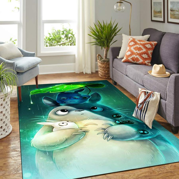 Totoro Rain Carpet rug floor area rug – home decor – Bedroom Living Room decor