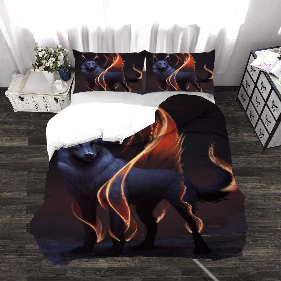 3D Wolf Quilt Cover Set Bedding Set Duvet Cover Pillowcases SF21