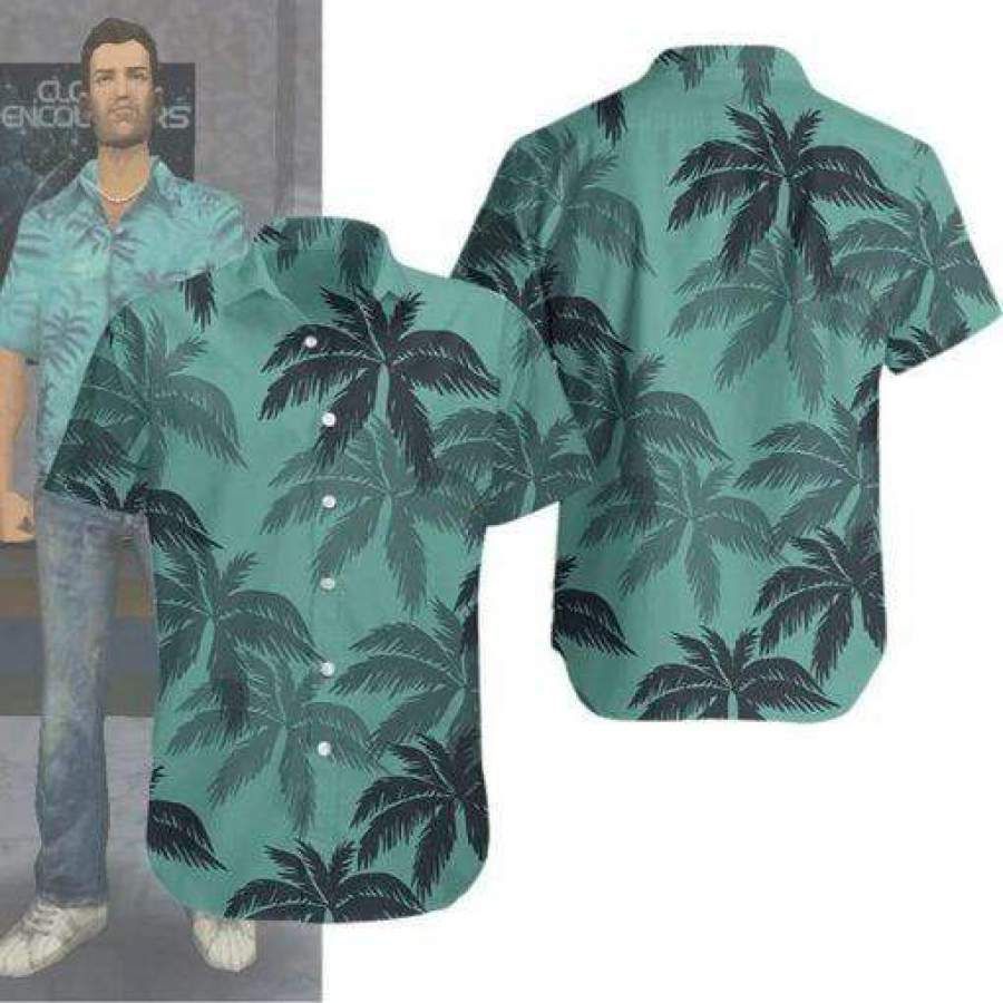 Tommy Vercetti Gta Coconut Hawaiian Shirts 3d #hl