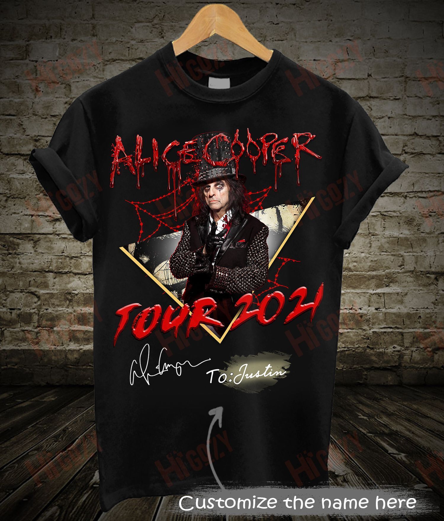 Alice Cooper Tour Shirt, Alice Cooper Shirts, Alice Cooper Limited Edition T-Shirt 2D – Spnv403