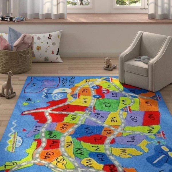 Travel Map CLH021041R Rug