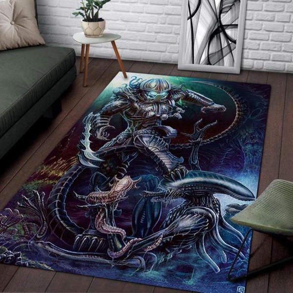 Aliens vs Predator Rug – HOME DECOR – BEDROOM LIVING ROOM DECOR