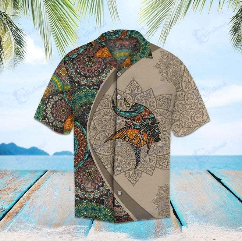 Vikings Odin Mandala Hawaiian Aloha Shirts