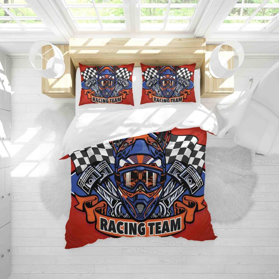 3D Racing Team Quilt Cover Set Bedding Set Pillowcases LQH A058