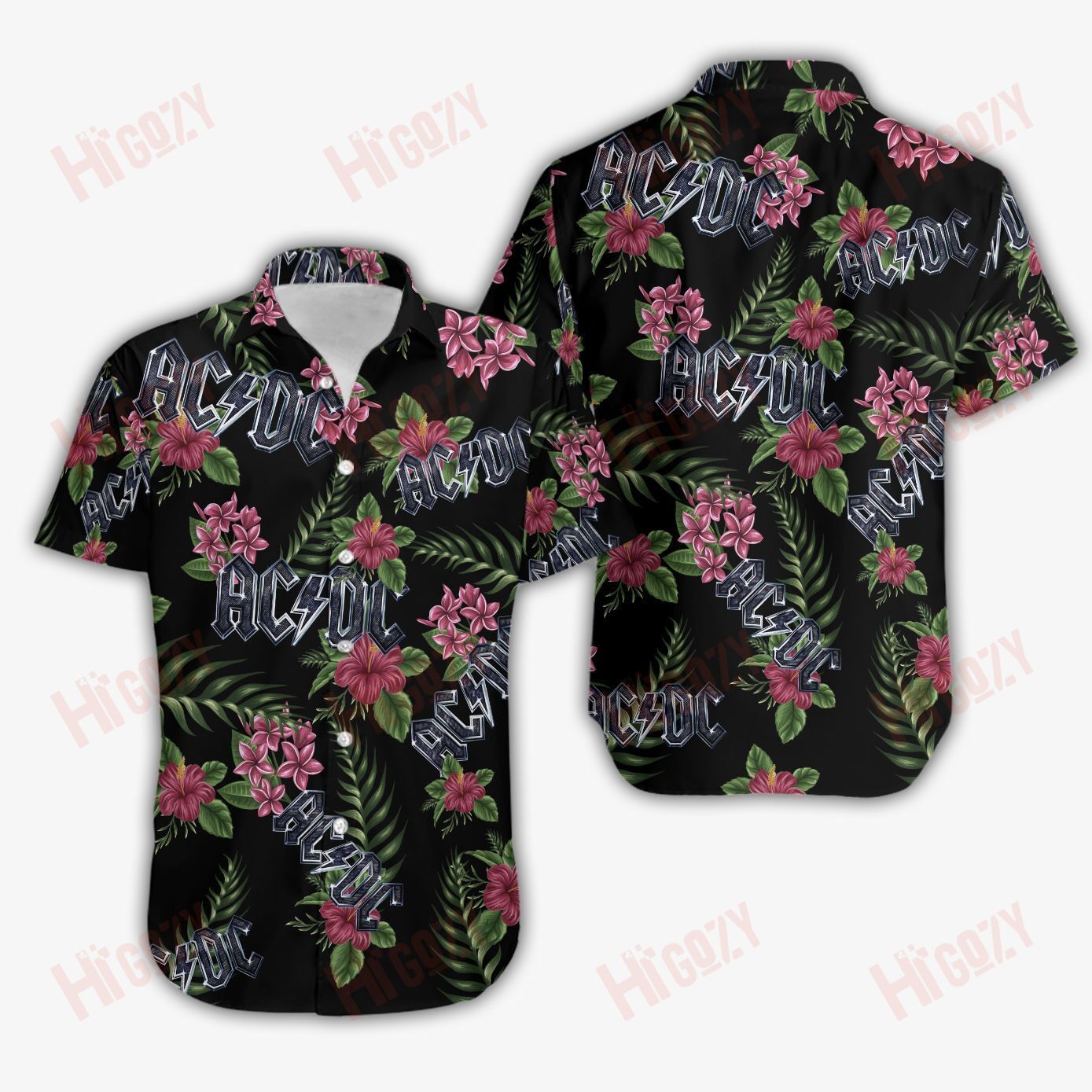 Ac/Dc Hawaii Shirts, Ac/Dc Sleeve Shirts Ac/Dc Aloha Shirts – V585