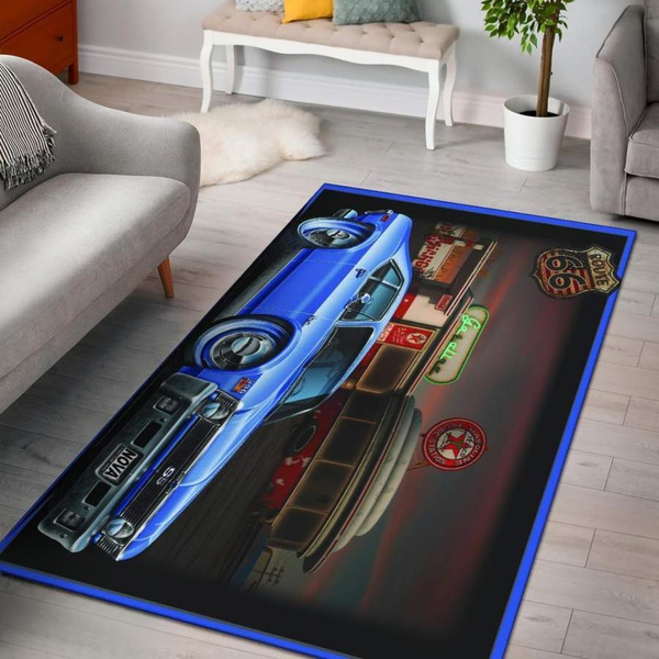 1971 Chevy Nova Route 66 Gas Station Area Rug Carpets