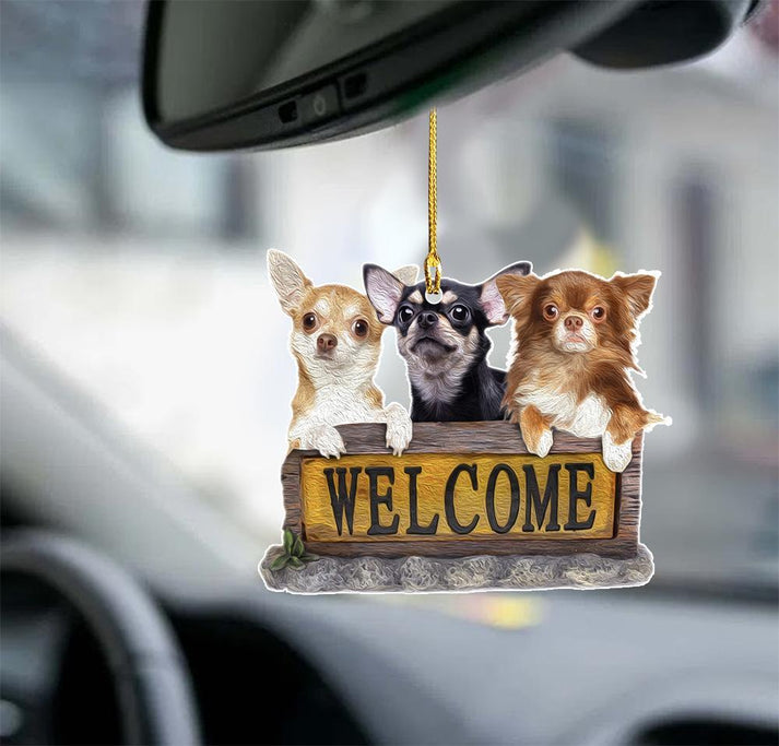 Welcome Chihuahua Two Sided Ornament – Gift For Dog Lovers