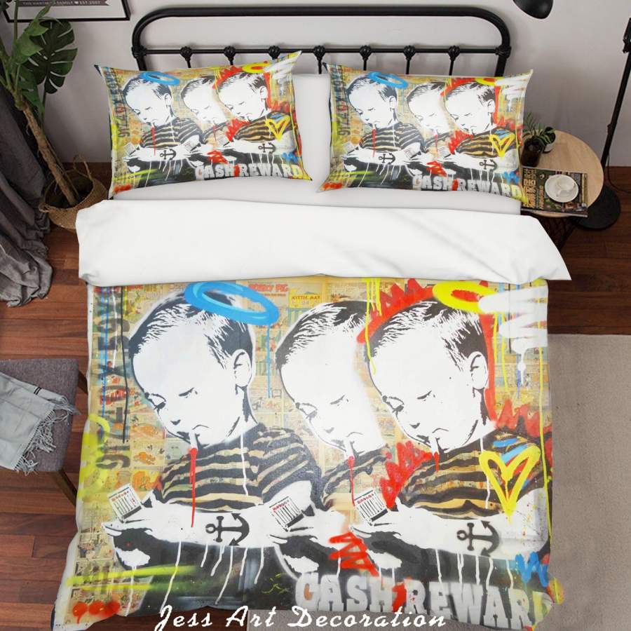 3D Layer Cake Triplets Cash Reward Quilt Cover Set Bedding Set Duvet Cover Pillowcases  ZY D70