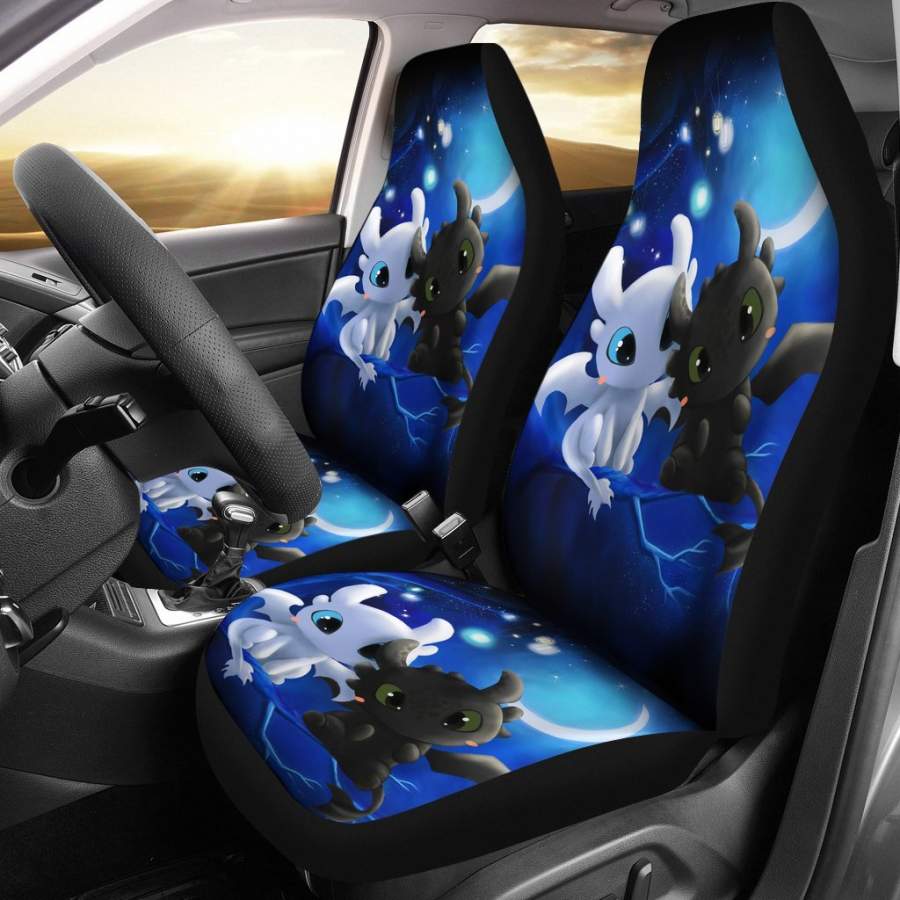 Toothless Night Fury Vs Light Fury Car Seat Covers