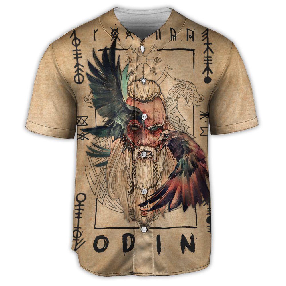 Viking Odin Sign Old Man Viking Baseball Jersey