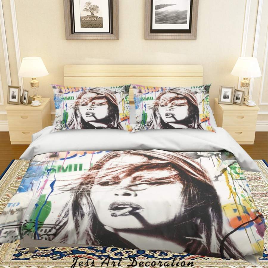 3D Mr. Brigitte Bardot Seductive Quilt Cover Set Bedding Set Duvet Cover Pillowcases  ZY D86