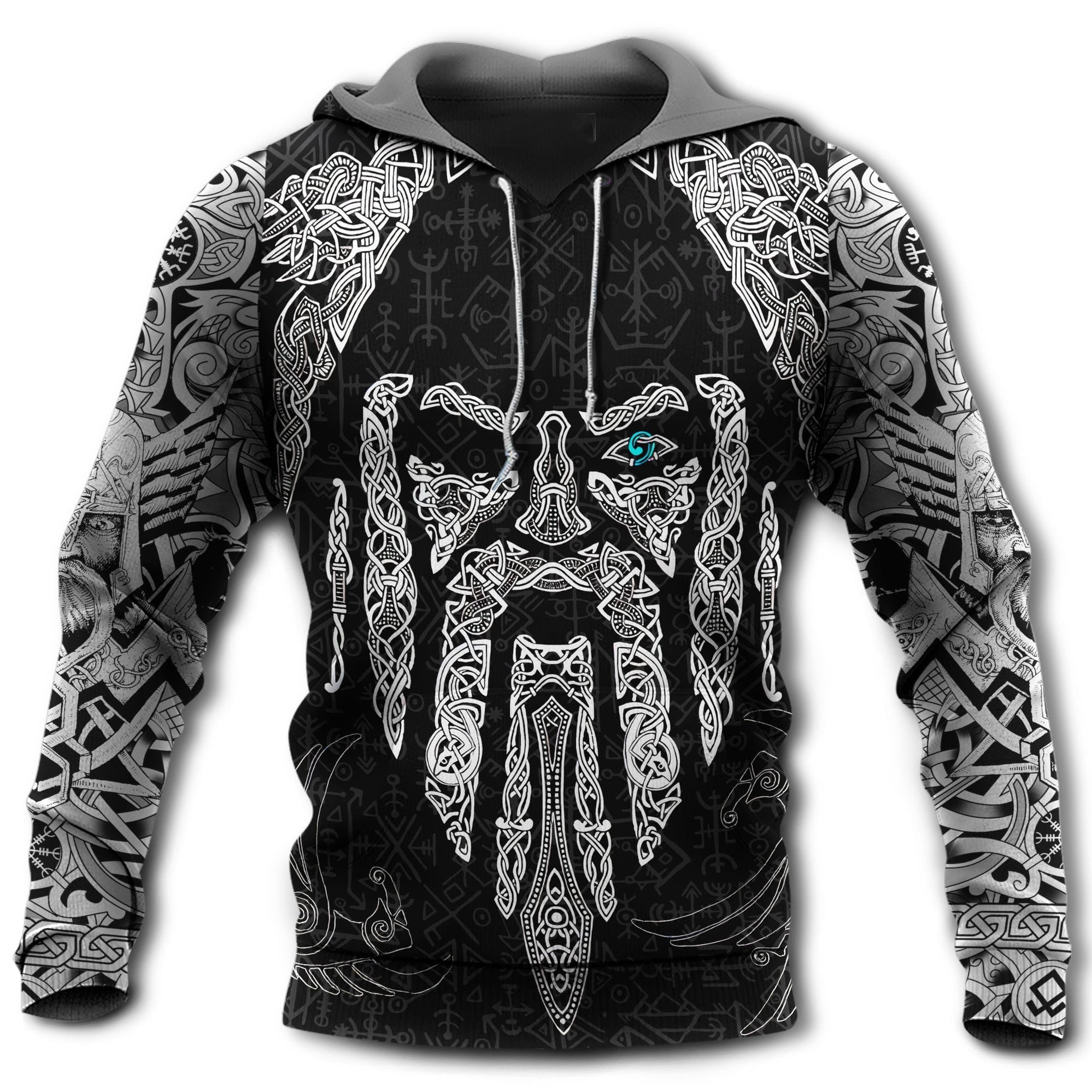 Viking Odin’S Eye With Raven – Hoodie