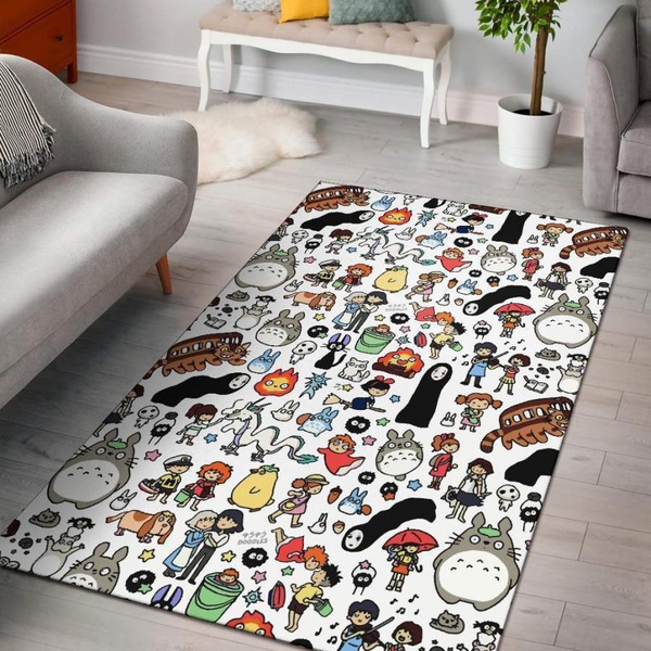 Totoro Pattern Area Rug Carpet