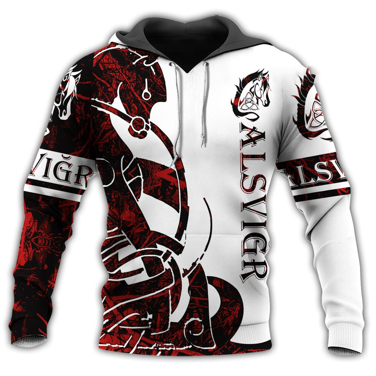 Viking Alsvidr Legend Red And White Style Cool Style – Hoodie