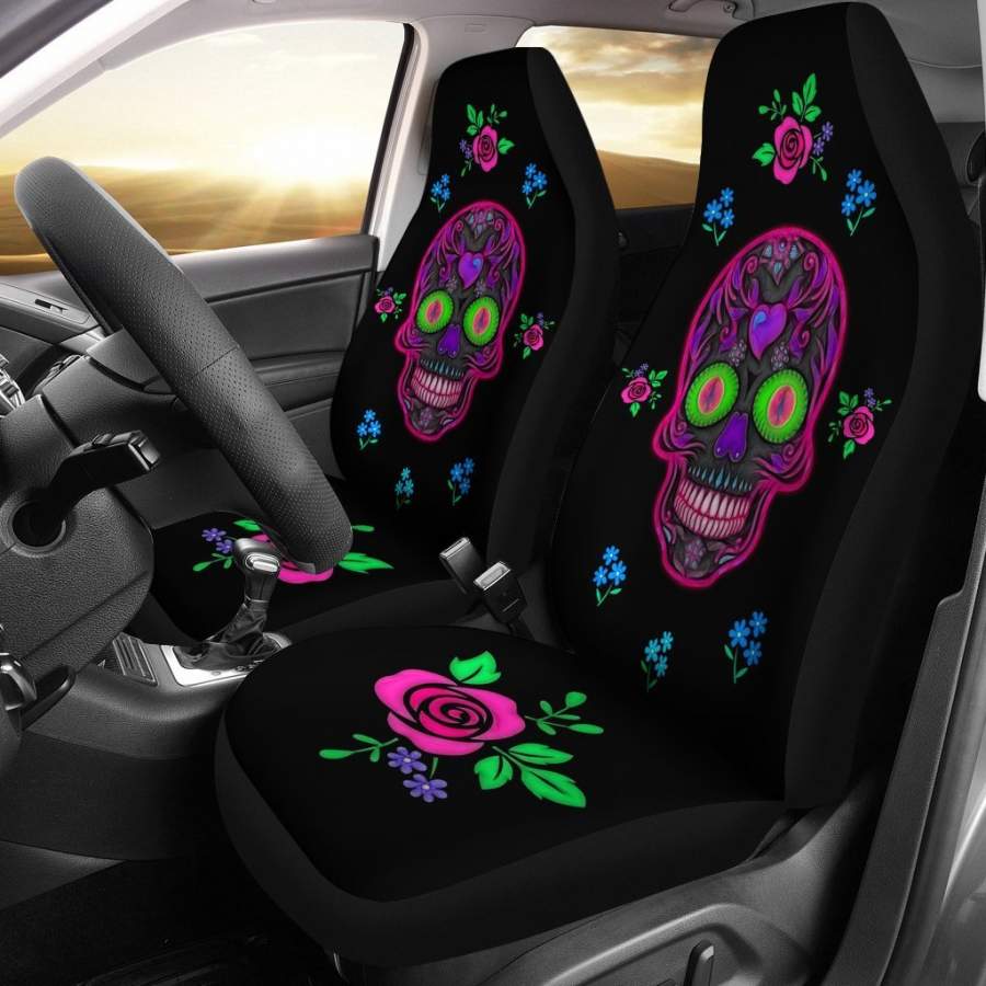 Wicked Skull Car Seat Covers For Skull Lovers