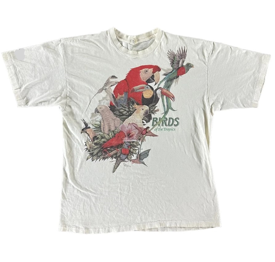 Vintage 1989 Parrot Outfit T-Shirt | Retro Bird Tee, Shirt Outfit Idea