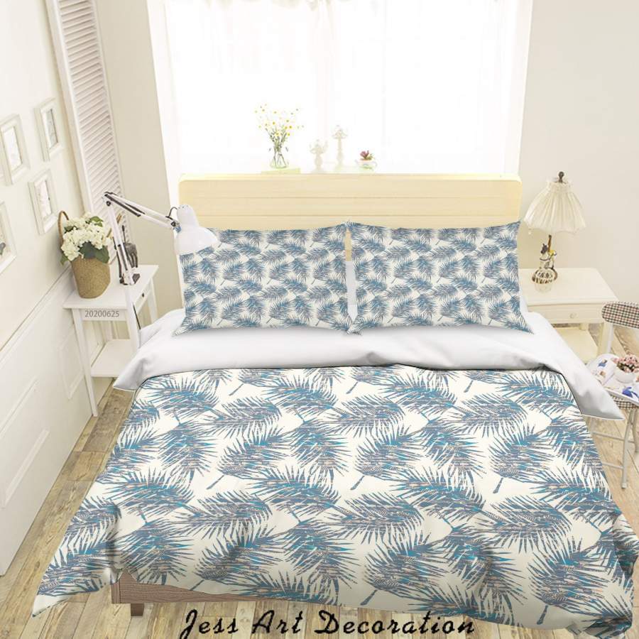 3D Leaves Quilt Cover Set Bedding Set Duvet Cover Pillowcases SF113